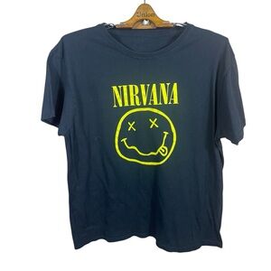 Nirvana Men’s/ Unisex Band Graphic Short Sleeve T-Shirt Size UNREADABLE TAG